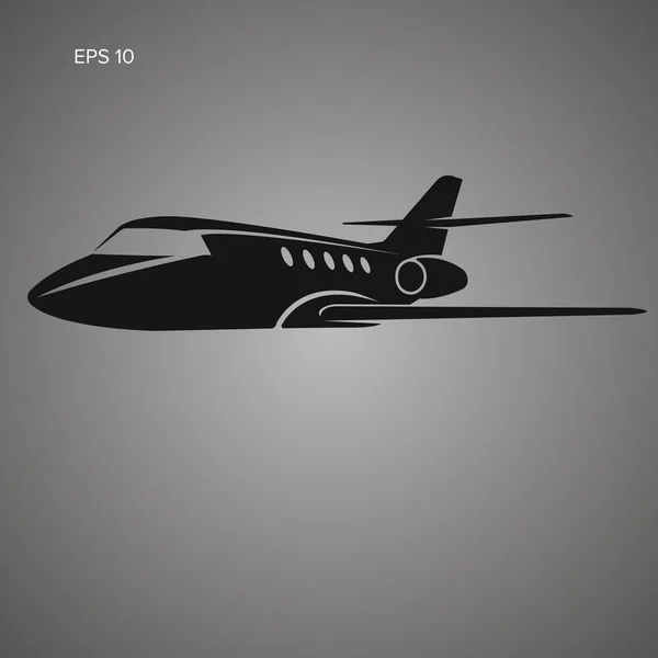 Icono de vector jet privado. Ilustración jet de negocios . — Vector de stock