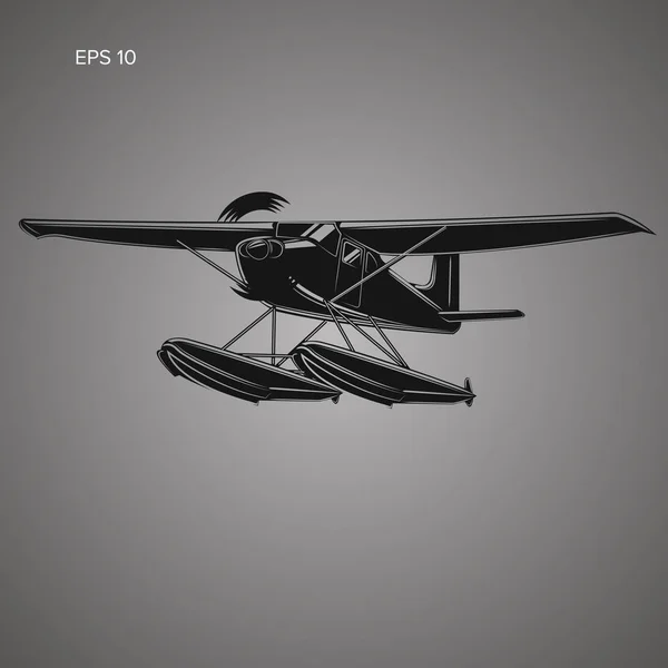 Kleines Wasserflugzeug isolierte Vektor-Illustration — Stockvektor