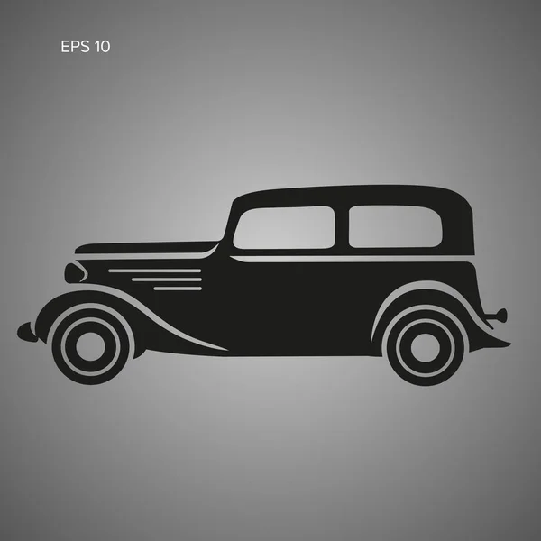 Oude vintage retro vooroorlogse auto vector illustratie. Exclusieve auto — Stockvector