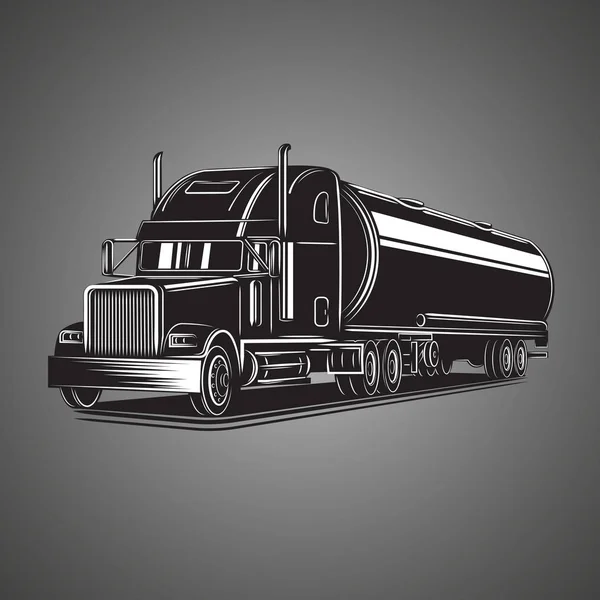 Ilustração do vetor do caminhão tanque. Navio-tanque moderno vetor isolado — Vetor de Stock