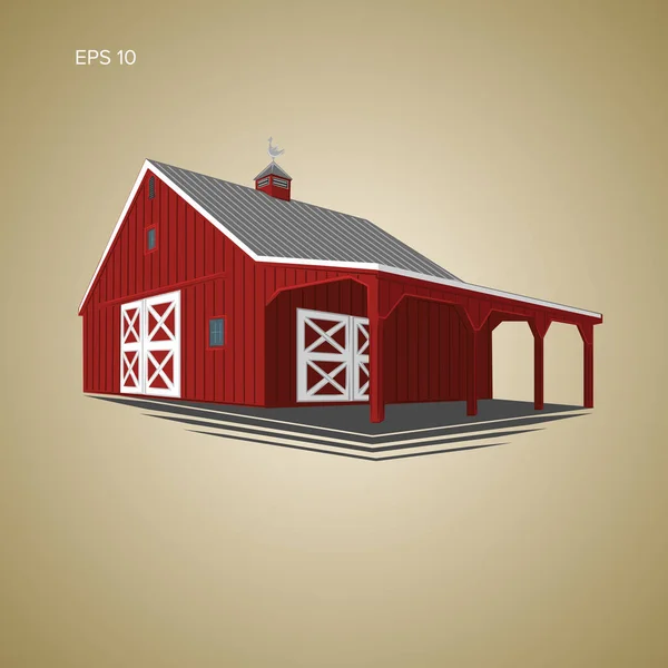Ilustracja wektorowa stodoły drewniane — Wektor stockowy