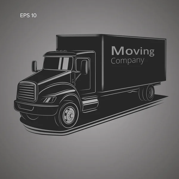 Movendo empresa caminhão vetor ilustração. vetor caminhão entrega — Vetor de Stock