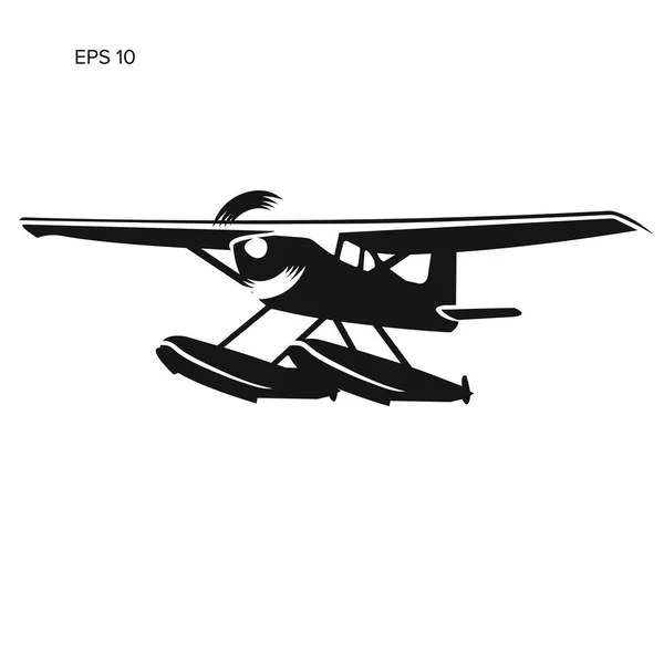 Kleines Wasserflugzeug isolierte Vektor-Illustration — Stockvektor