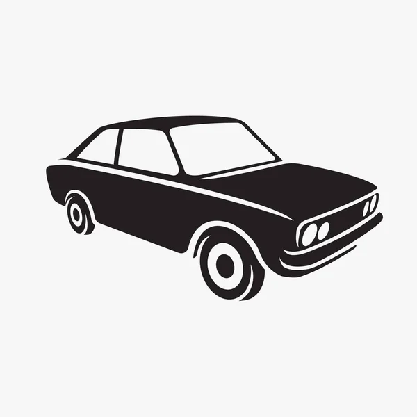 European Vintage Car Vector Icon Vintage Sport Car Retro Coupe — Stock Vector