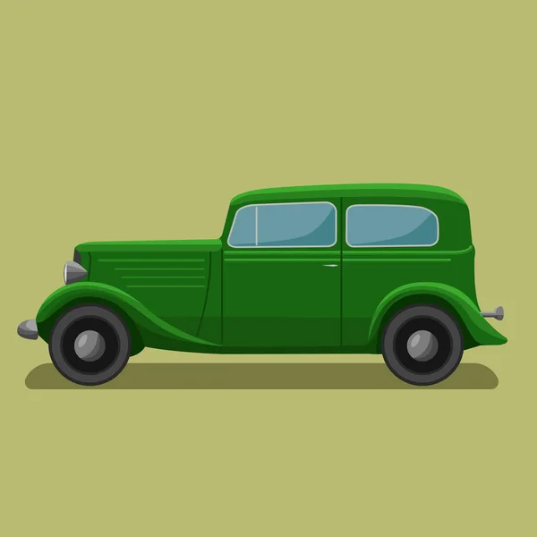 Antiguo vintage retro ilustración vectorial de coches de antes de la guerra. Coche exclusivo — Vector de stock