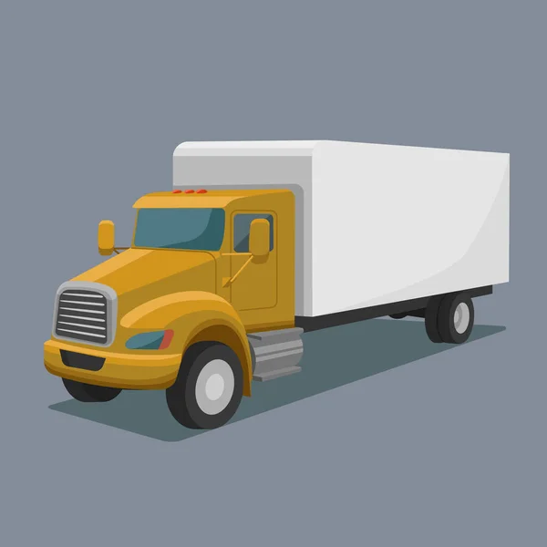 移动公司的卡车矢量说明 卡车传送器现代货车 — 图库矢量图片