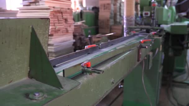フロアー リングの製造、寄せ木張りの処理. — ストック動画