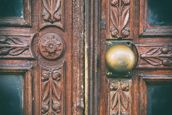 Fundo de madeira e ervas, textura de madeira, prego em madeira, woode — Fotografia de Stock