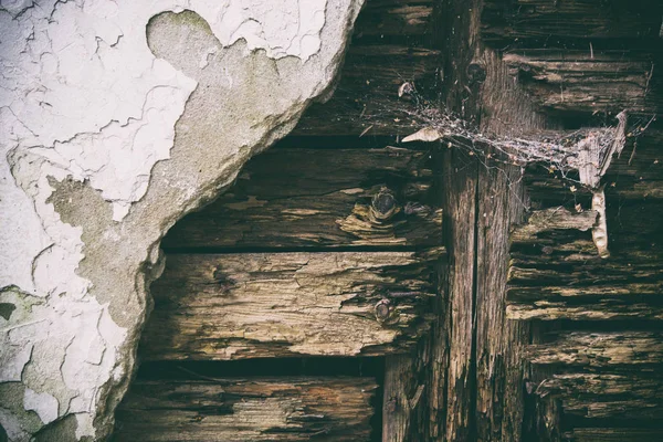 Eski ahşap doku eski ahşap ve beton — Stok fotoğraf