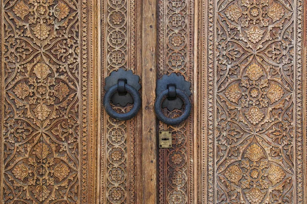 Дерев'яні візерунки на дверях, текстура дерева Стокове Зображення