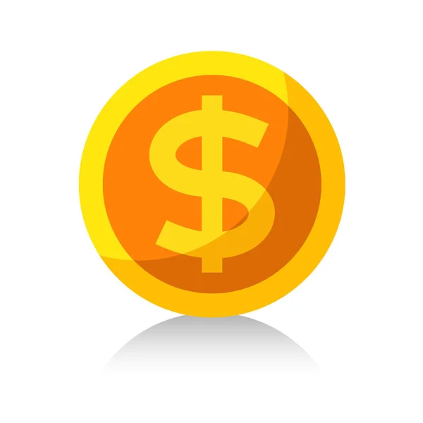 Geld flach Symbol, Gold Dollar Symbol — Stockfoto