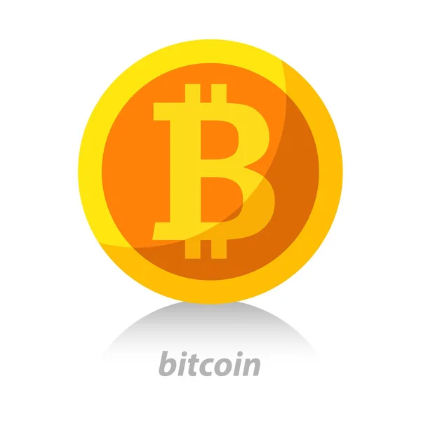 Money cryptocurrency flat icon, gold bitcoin symbol — Stock Photo, Image