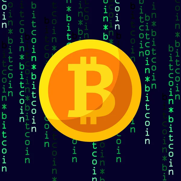 Cryptocurrency düz simgesi, bitcoin sembolü