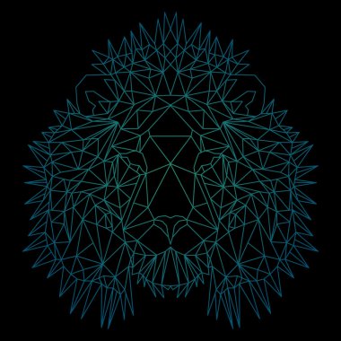 Güzel geometrik aslan