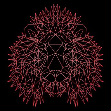 Güzel geometrik aslan