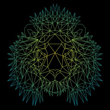 Güzel geometrik aslan