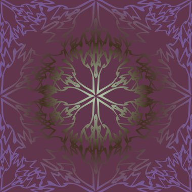 Mandala ve çiçek elemanları zarif seamless modeli