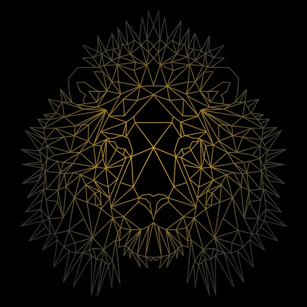 Lindo leão geométrico — Vetor de Stock