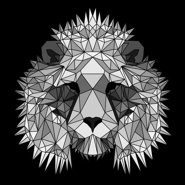 Beau lion géométrique — Image vectorielle