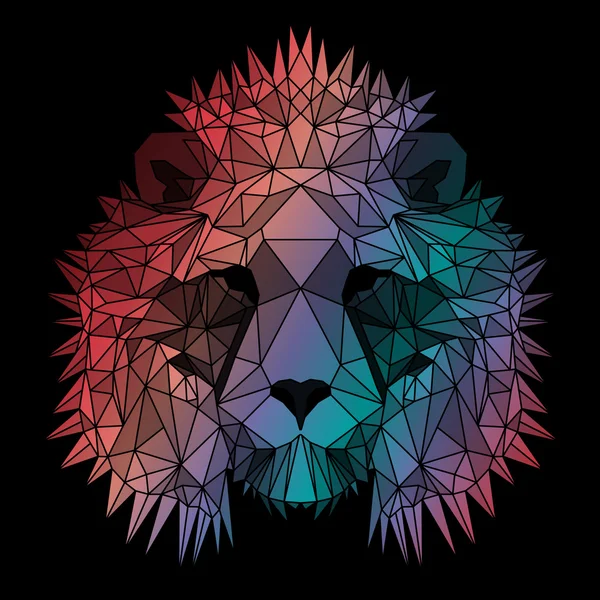 Beau lion géométrique — Image vectorielle