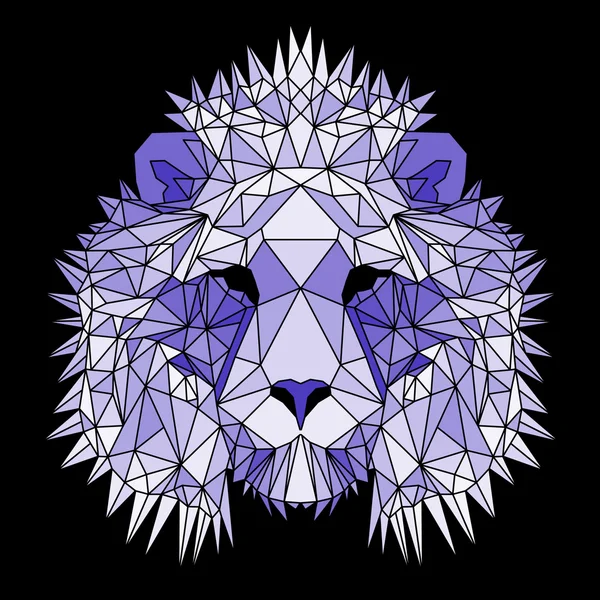 Beau lion géométrique — Image vectorielle