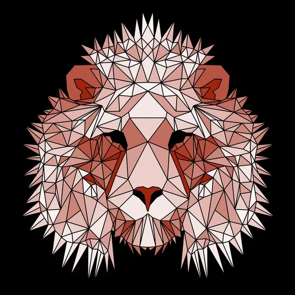 Lindo leão geométrico — Vetor de Stock