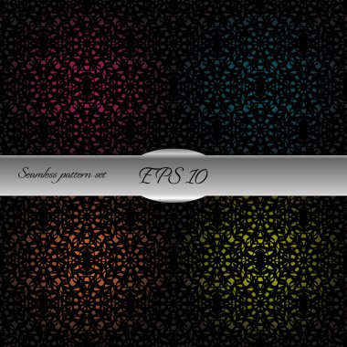 Çiçek ile zarif sorunsuz desenleri ve Mandala öğeleri. Güzel çizilmiş illüstrasyon