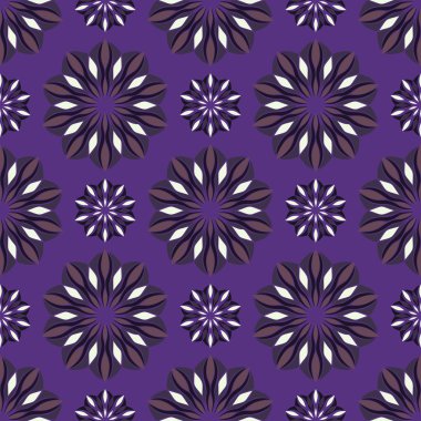 Çiçekli ve Mandala elementli zarif, pürüzsüz bir desen. Güzel el çizimi çizimi.