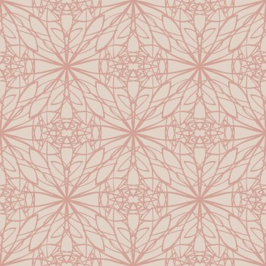 Çiçekli ve Mandala elementli zarif, pürüzsüz bir desen. Güzel el çizimi çizimi.