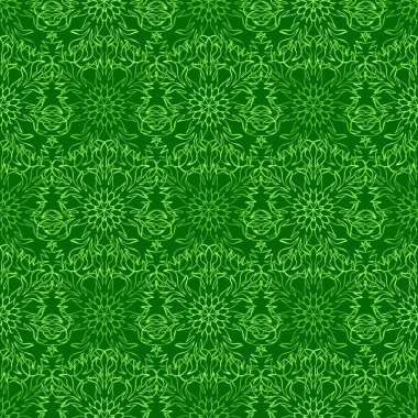 Çiçek ile zarif Dikişsiz desen ve Mandala öğeleri. Güzel çizilmiş vektör çizim