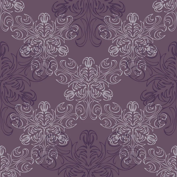 Çiçek ile zarif Dikişsiz desen ve Mandala öğeleri. Güzel çizilmiş vektör çizim