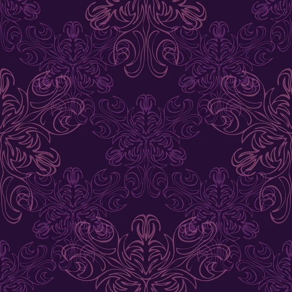 Çiçek ile zarif Dikişsiz desen ve Mandala öğeleri. Güzel çizilmiş vektör çizim