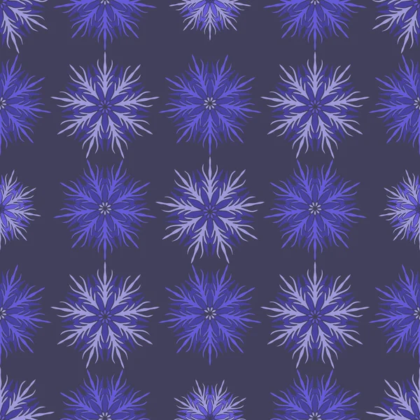 Elegant Seamless Pattern Floral Mandala Elements Nice Hand Drawn Vector — Stock Vector
