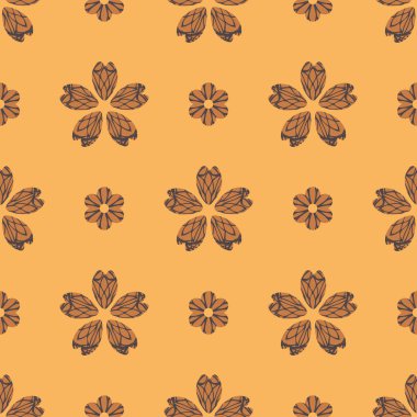 Zarif doodle seamless modeli