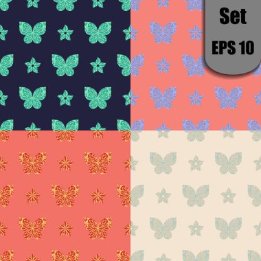 Zarif doodle seamless modeli