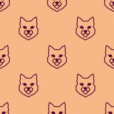 Düşük poli bobcat ile Seamless modeli arka plan. Güzel vektör grafik illüstrasyon Eps 8