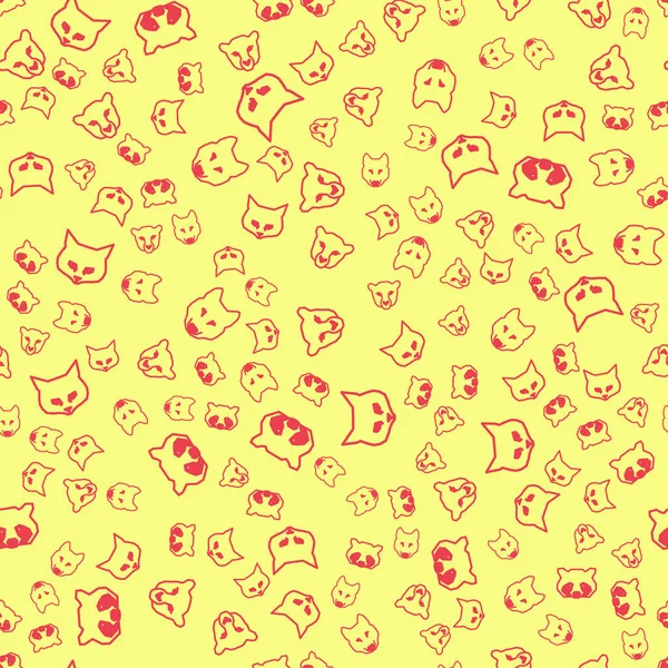 Düşük poli rakun, kurt, kedi ile Seamless modeli arka plan. Güzel vektör grafik illüstrasyon Eps 8