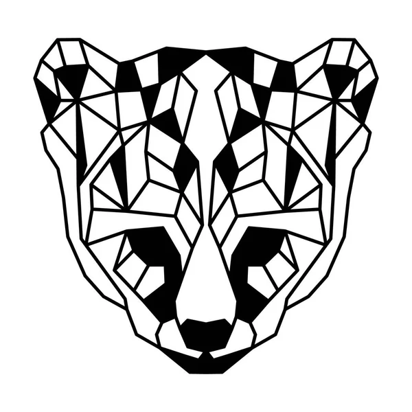 Bir leopar düşük poligon portresi. Güzel vektör grafik illüstrasyon Eps 8