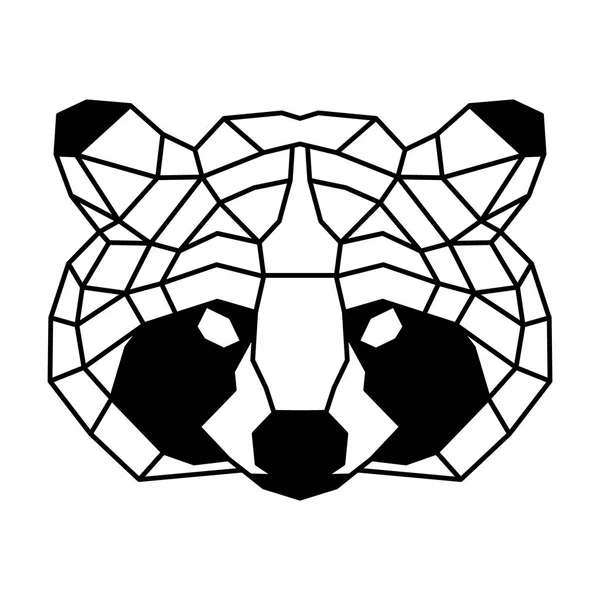 Bir rakun düşük poligon portresi. Güzel vektör grafik illüstrasyon Eps 8