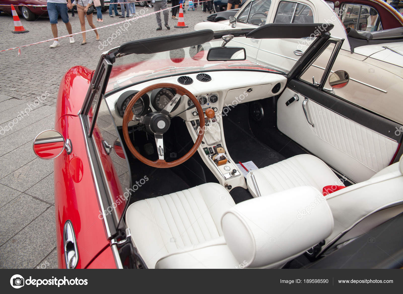 Interior Old Alfa Romeo Inside View Retro Design Car