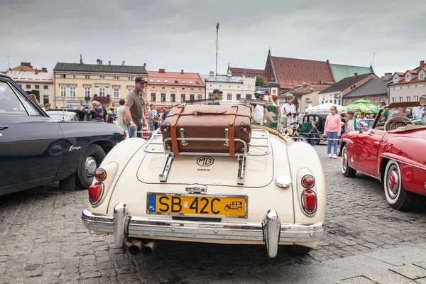 MG 1600, вид сзади, автомобиль ретро-дизайна. Выставка старинных автомобилей — стоковое фото