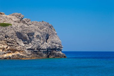 Sahilden sahile Faliraki, Yunanistan Rodos Adası.