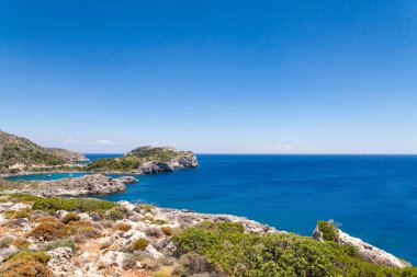 Sahilden sahile Faliraki, Yunanistan Rodos Adası.
