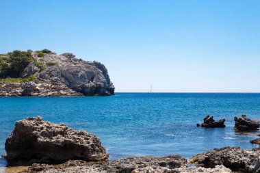 Sahilden sahile Yunanistan Rodos Adası. Sahil l
