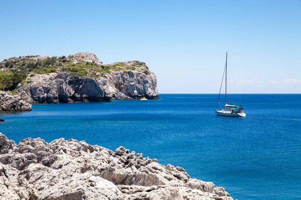 Sahilden sahile Faliraki, Yunanistan Rodos Adası.