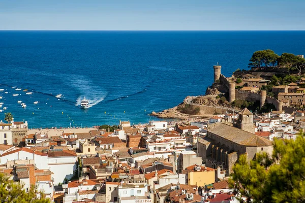 Cidade Tossa Mar Vista Sobre Mar Porto Bela Cidade Catalunha — Fotografia de Stock