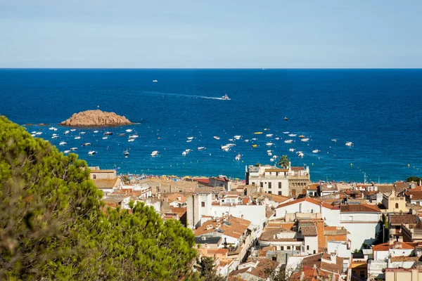 Vista Superior Cidade Tossa Mar Cidade Costa Brava Edifícios Hotéis — Fotografia de Stock