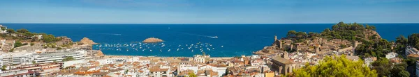 Panorama Ciudad Tossa Mar Una Las Ciudades Más Bellas Costa — Foto de Stock