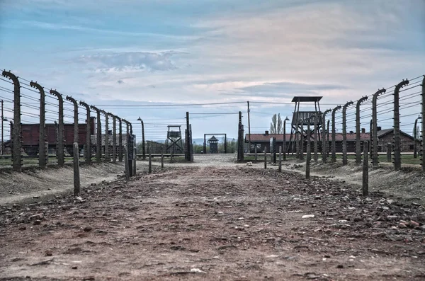 Osvětim Polsko Vrhají Stráže Birkenau Muzeum Auschwitz Birkenau Muzeum Holocaustu — Stock fotografie