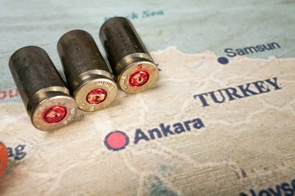 Interpretation Zum Angriff Der Türkei Die Abgefeuerten Hüllen Und Die — Stockfoto